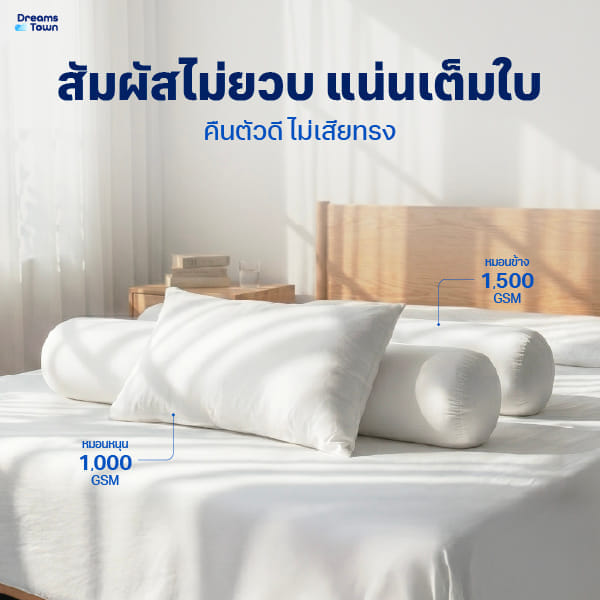 เซ็ตหมอน+หมอนข้างโพลีเอสเตอร์ DREAMSTOWN_3